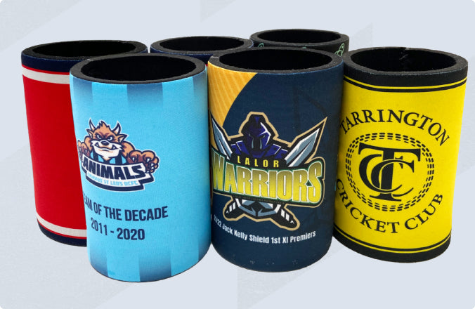 Custom best sale stubby coolers